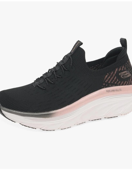 Skechers Shoes - Skechers, Relaxed Fit: D'Lux Walker Black Let it Glow Walking Shoes - Size 6.5